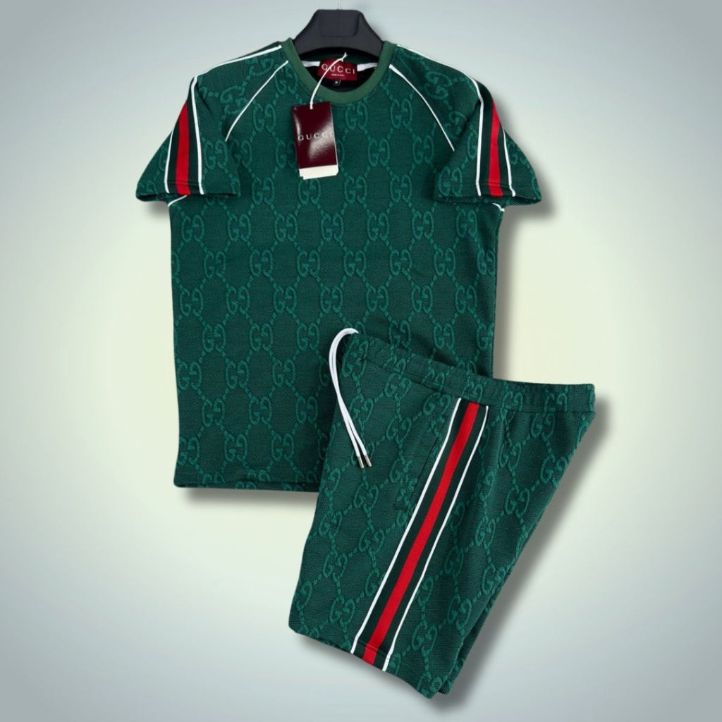 Gucci muški set s kratkim hlačama, zeleni. Vrhunska kvaliteta