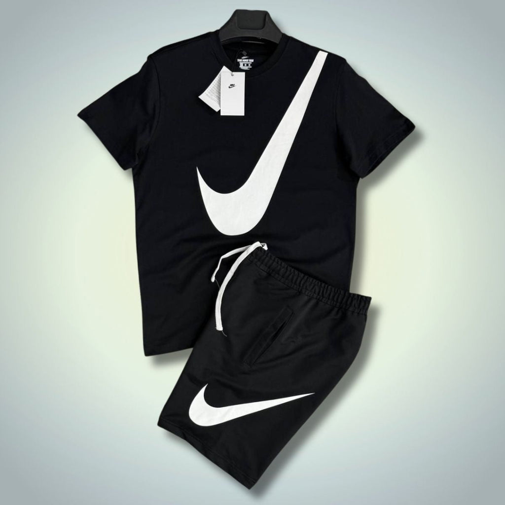 Nike muški set s kratkim hlačama, Veliki logo, crni. Premium kvaliteta