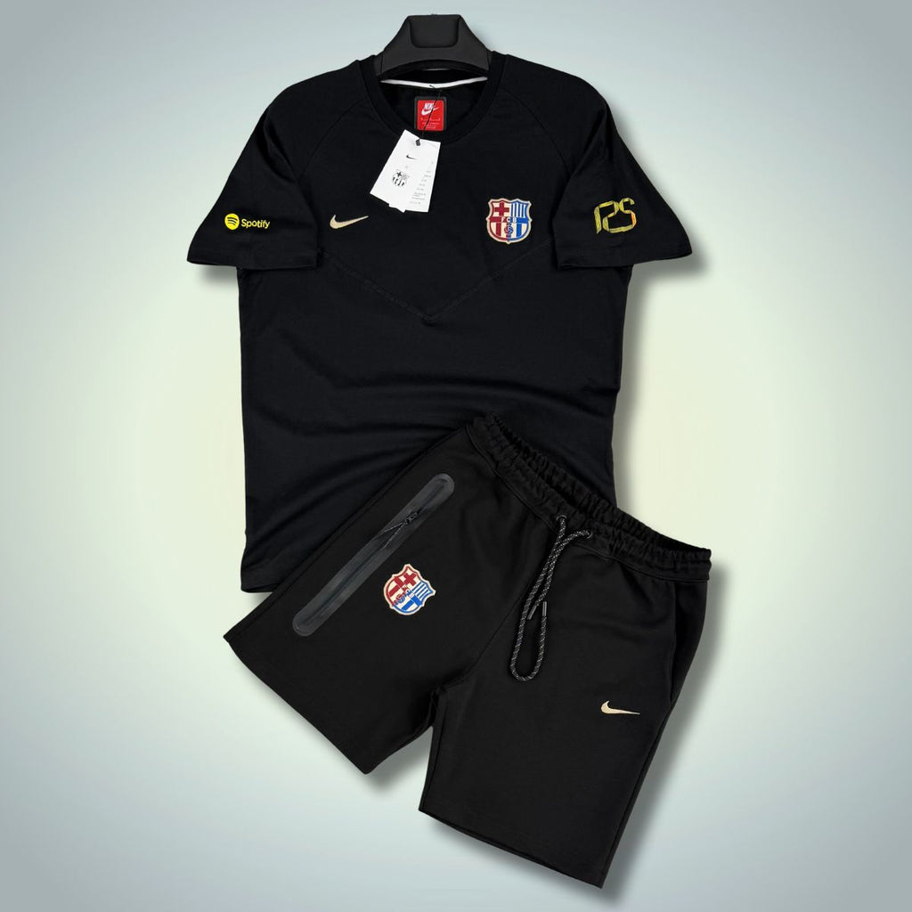 Nike Barcelona Tech Fleece muški set s kratkim hlačama, crni. Vrhunska kvaliteta
