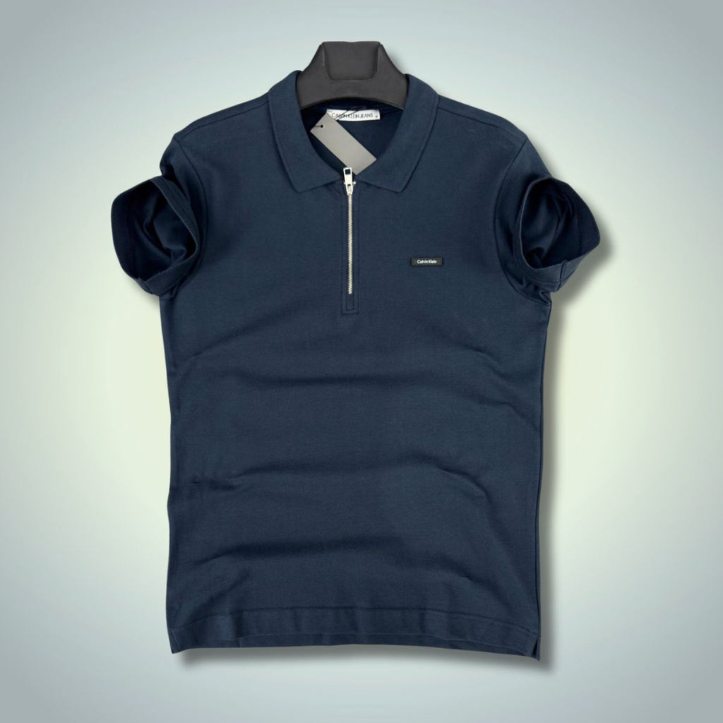 Calvin Klein muška polo majica s patentom zatvaračem, tamnoplava. Vrhunska kvaliteta