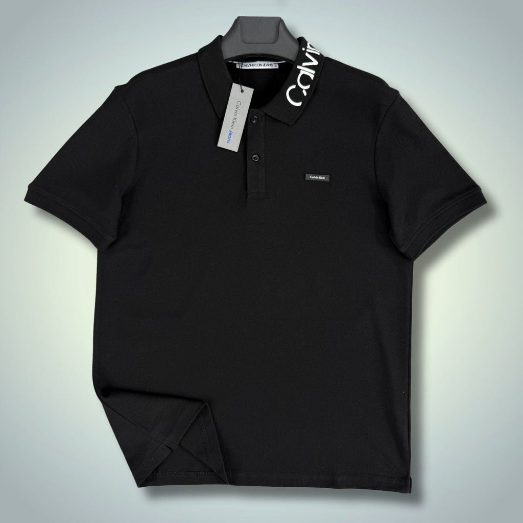Calvin Klein muška polo majica, logo na ovratniku, crna. Premium kvaliteta