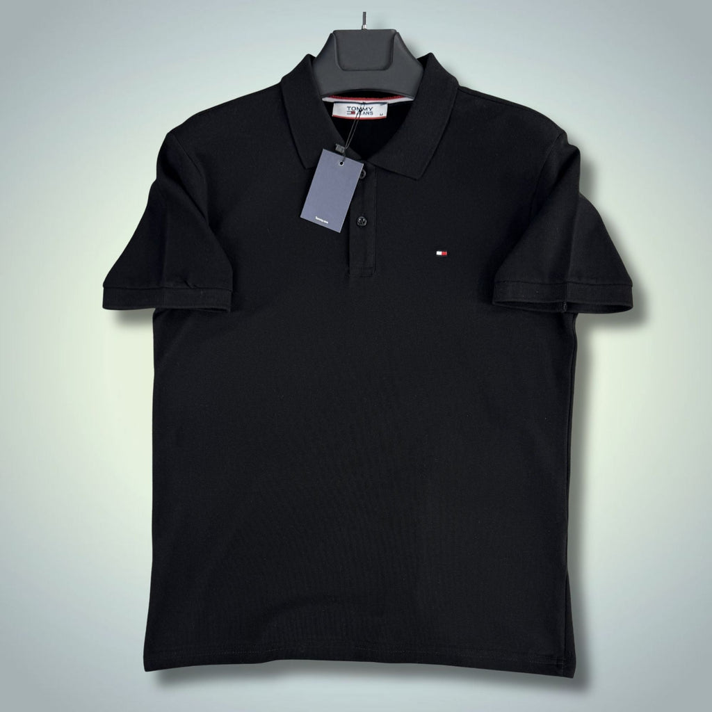 Muška crna polo TH majica. Premium kvaliteta