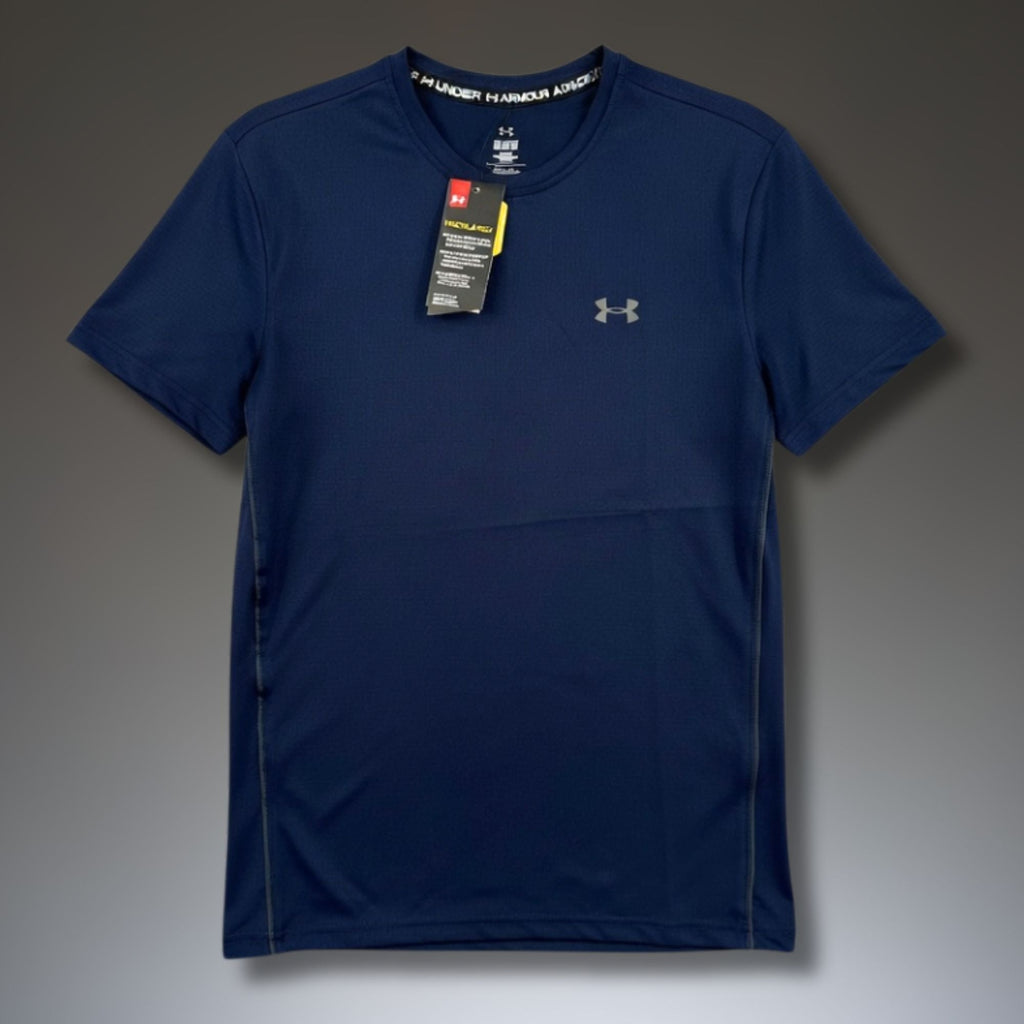 Muška tamno plava majica Under Armour, veliki logo na leđima. Premium kvaliteta