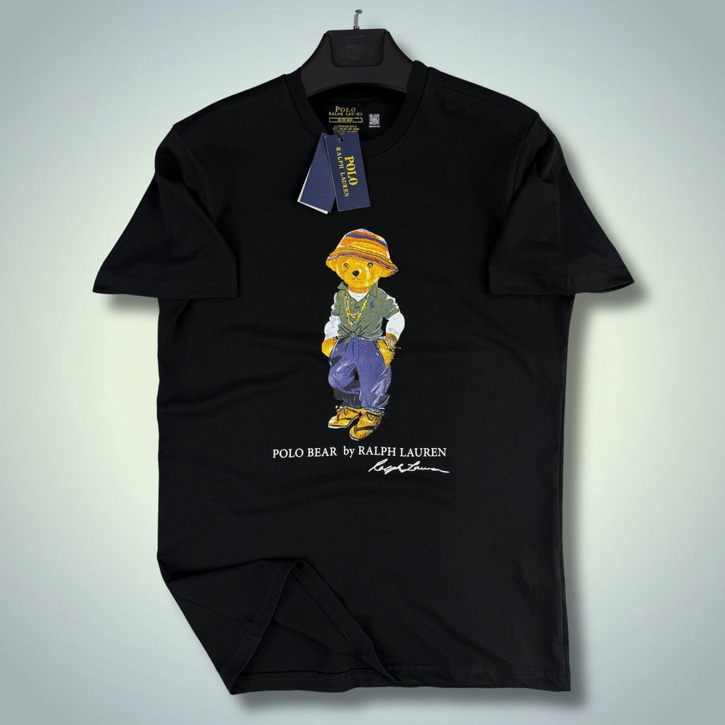 Muška crna majica Ralph Lauren, print medvjedić. Premium kvaliteta