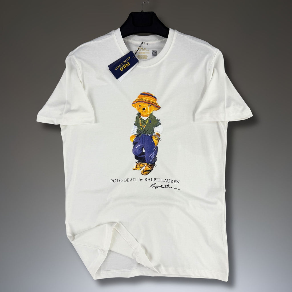 Muška bijela majica Ralph Lauren, print medvjedić. Premium kvaliteta