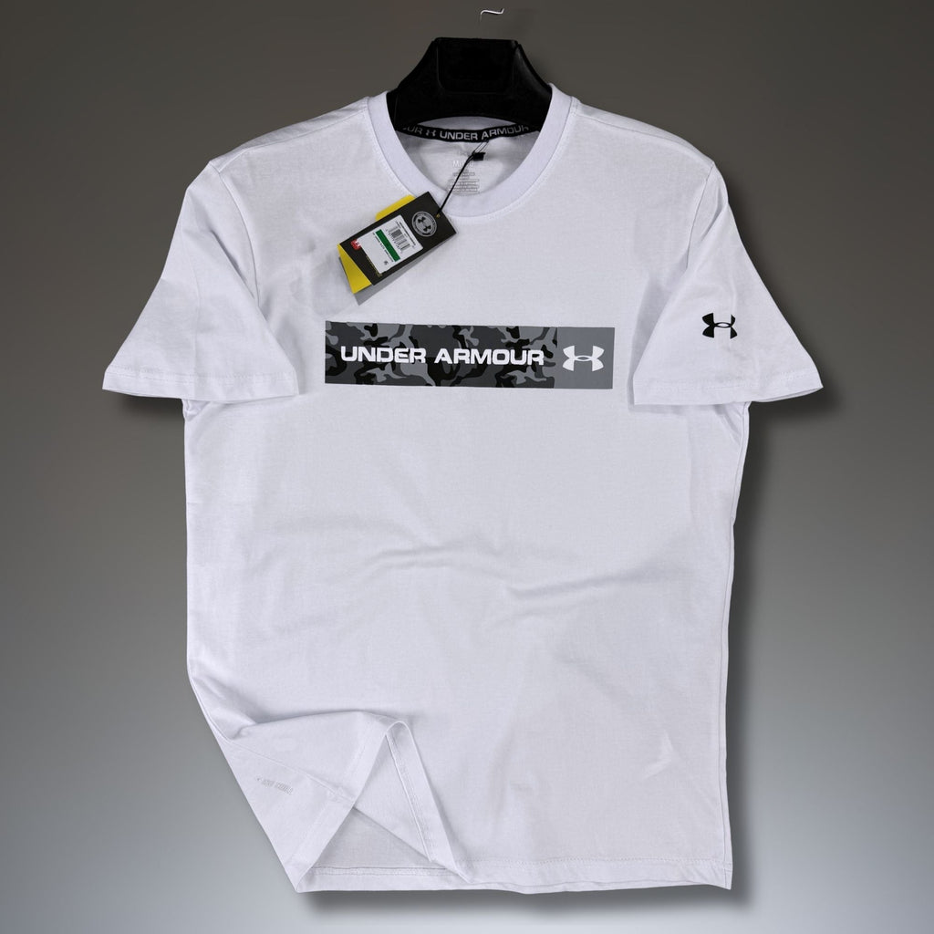 Muška bijela majica Under Armour, kamuflažni logo. Premium kvaliteta