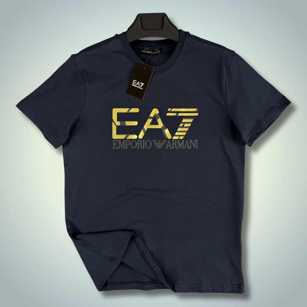 Muška tamnoplava majica EA7, veliki logo. Premium kvaliteta
