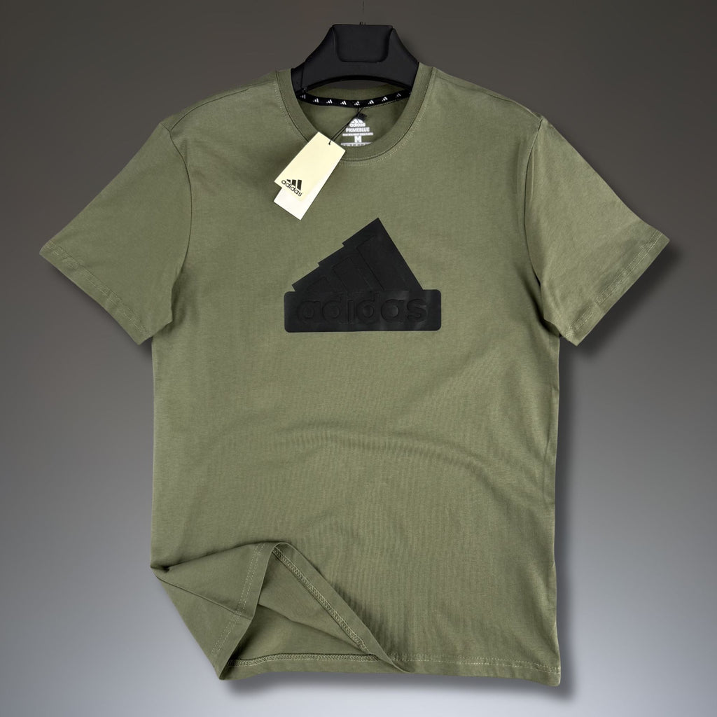 Muška maslinasto zelena majica Adidas, veliki logo. Premium kvaliteta
