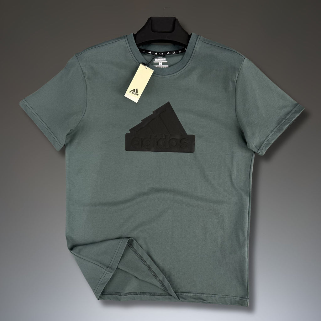 Muška vrtno zelena majica Adidas, veliki logo. Premium kvaliteta