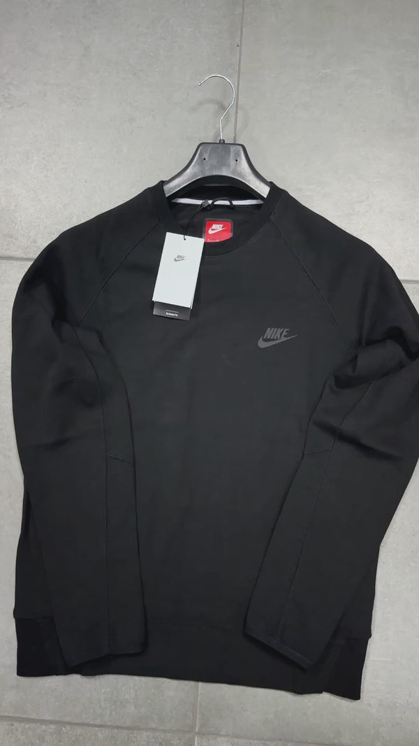 Nike Tech Fleece majica, "Men's crew", crna. Vrhunska kvaliteta