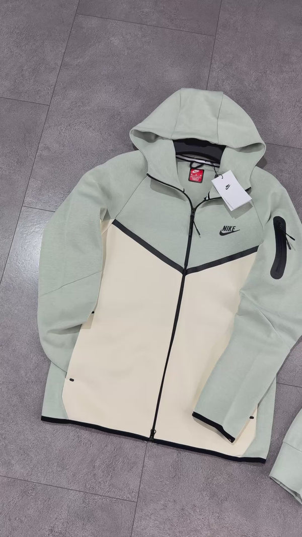 Nike Tech Fleece muški trenirka, bijelo-menta, Model 2024, Premium kvaliteta