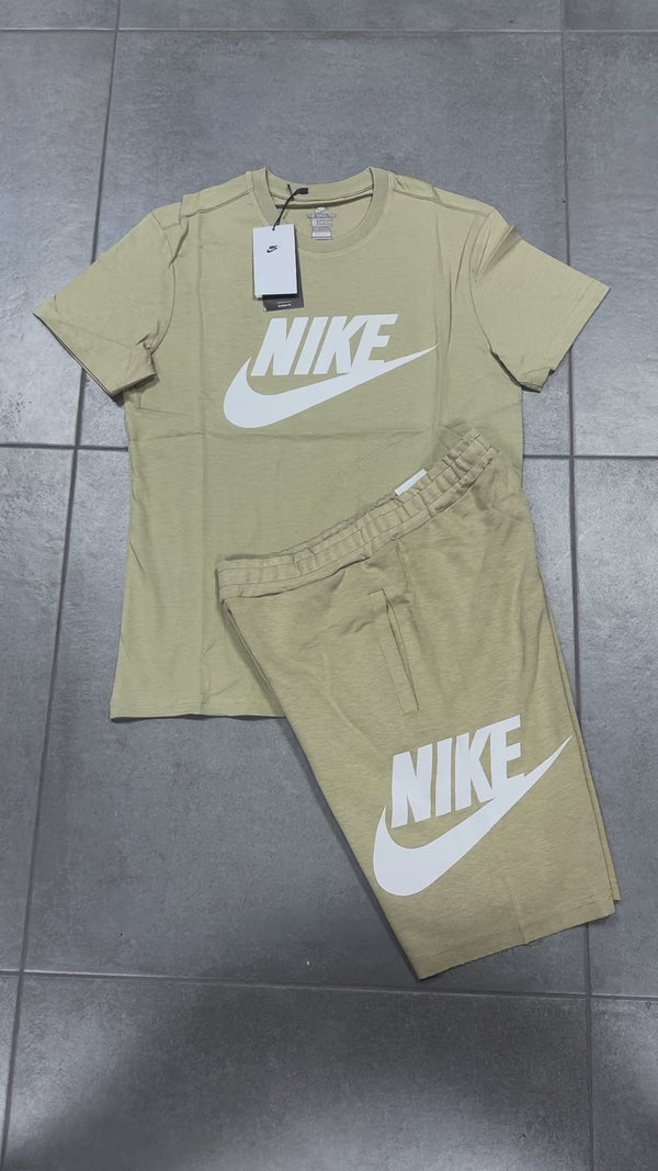 Nike muški set s kratkim hlačama, maslinasto zelene. Factory outlet