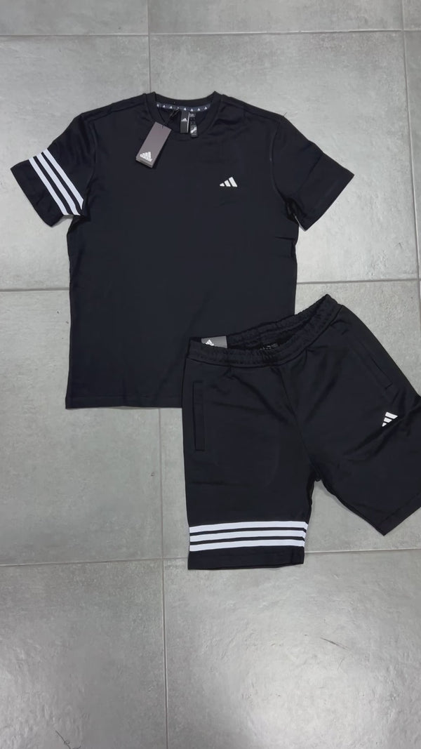 Adidas muški set s kratkim hlačama, Classic logo, crna. Vrhunska kvaliteta